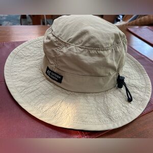 Men/Women SCALA Studio Khaki Sunhat Bucket floppy crushable nylon lightweight.